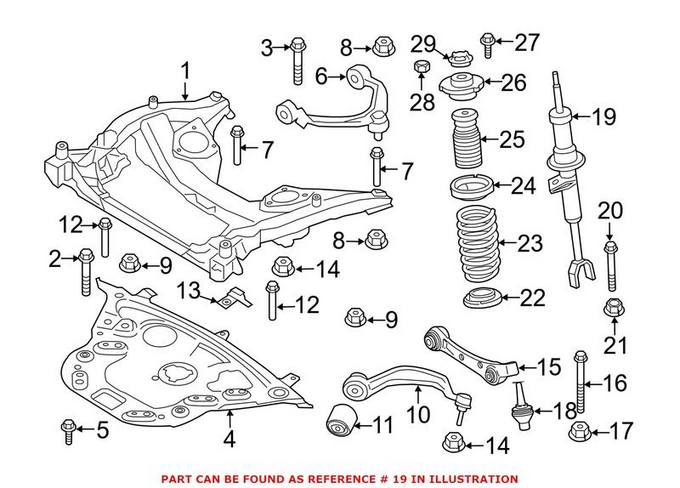 BMW Suspension Strut - Front Driver Left 37116796857